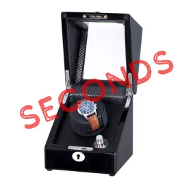 Seconds - Waratah Watch Winder Box for 1 Watch in Black (b)