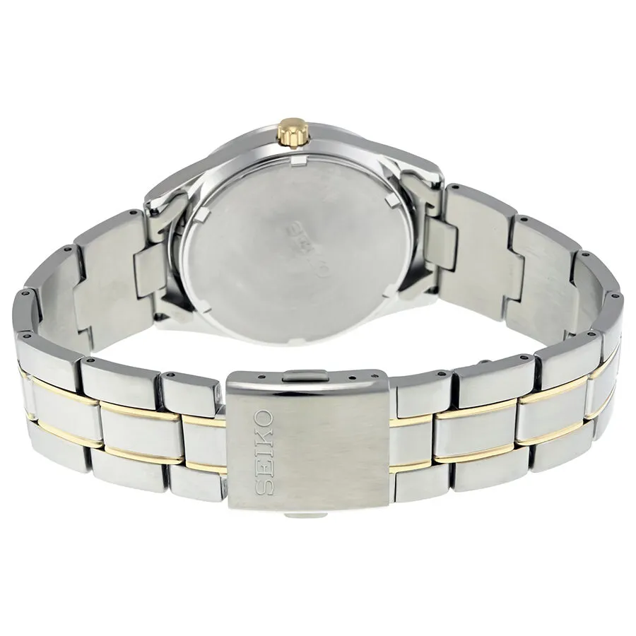 Seiko Solar Black Dial Two-tone Men's Watch SNE047