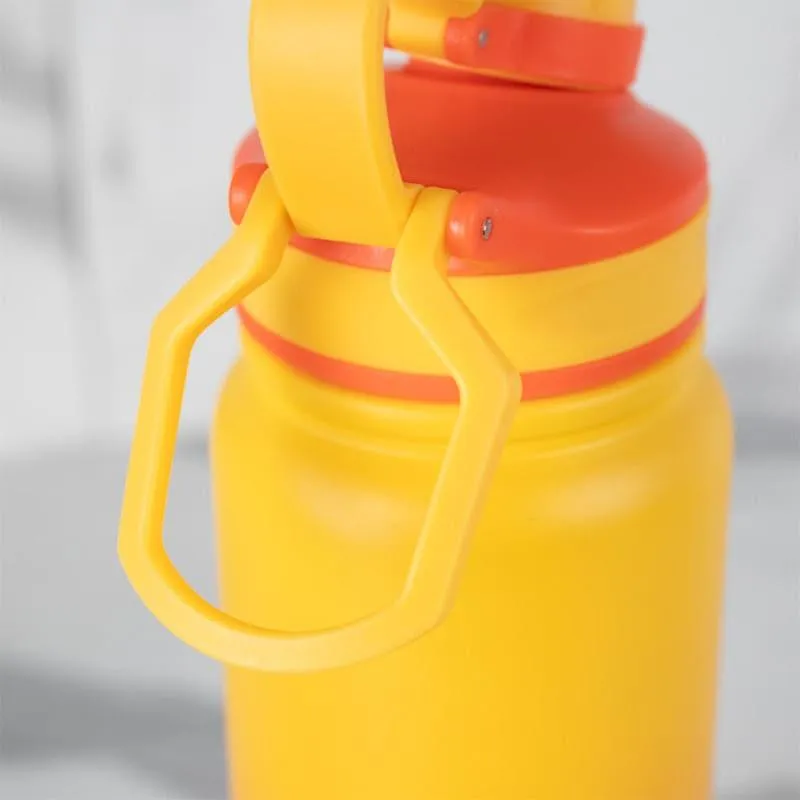 Serene Sip Hot & Cold Thermos Water Bottle (Yellow & Orange) - 800 ML