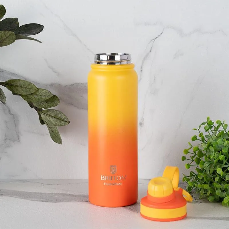 Serene Sip Hot & Cold Thermos Water Bottle (Yellow & Orange) - 800 ML