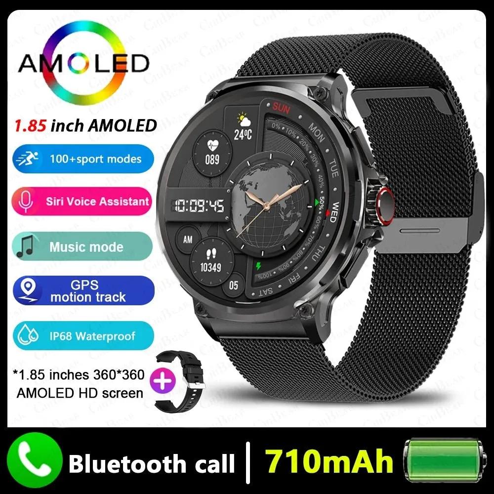 Smart Watch Men 710 mAh Large Battery 400  Dials Fitness Tracker GPS