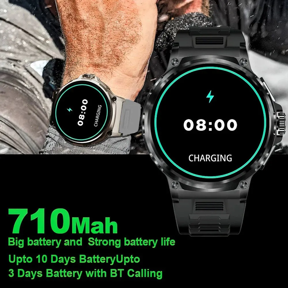 Smart Watch Men 710 mAh Large Battery 400  Dials Fitness Tracker GPS