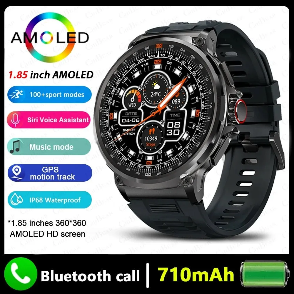 Smart Watch Men 710 mAh Large Battery 400  Dials Fitness Tracker GPS