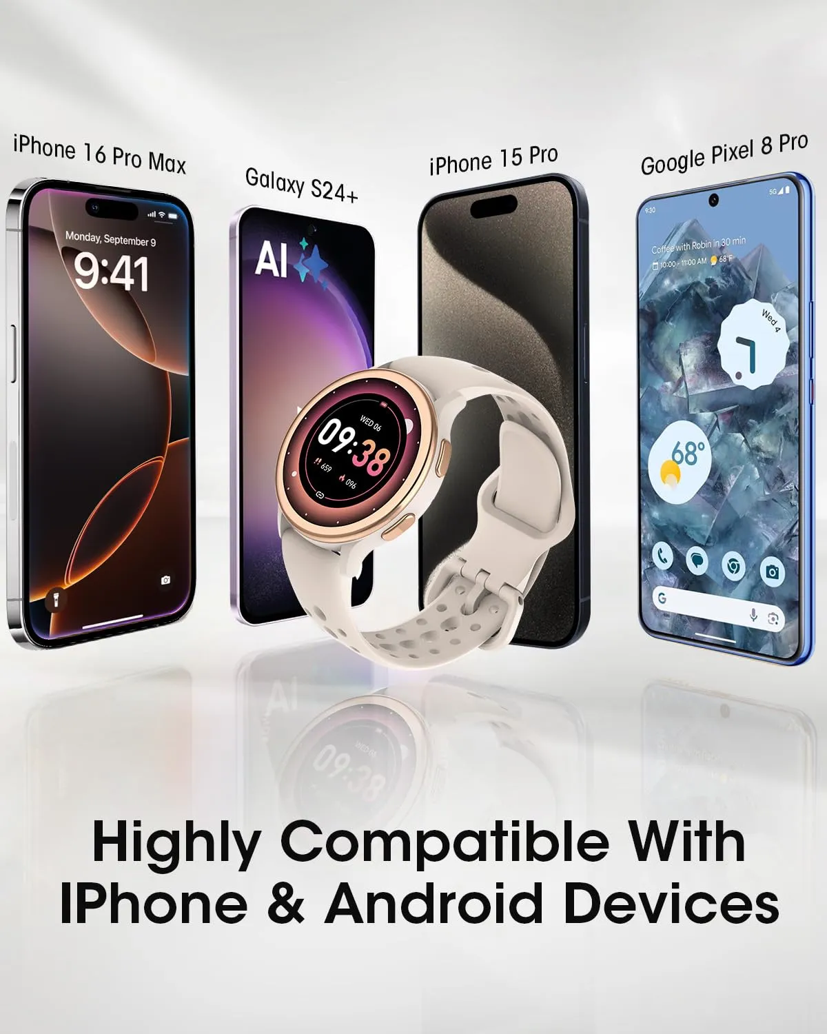 Smart Watches for Women [Make Call/Answer/400 Watch Face] Android Phones iPhone Compatible Christmas Birthday Gifts for Women Men, Fitness Tracker Watch Women Activity Tracker and SmartWatch for Women