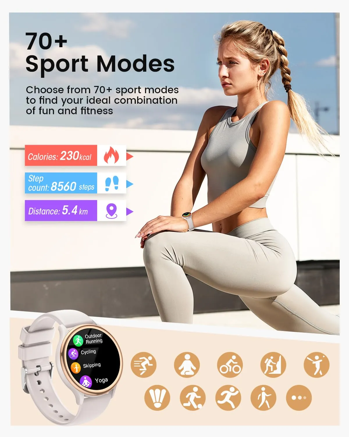 Smart Watches for Women [Make Call/Answer/400 Watch Face] Android Phones iPhone Compatible Christmas Birthday Gifts for Women Men, Fitness Tracker Watch Women Activity Tracker and SmartWatch for Women