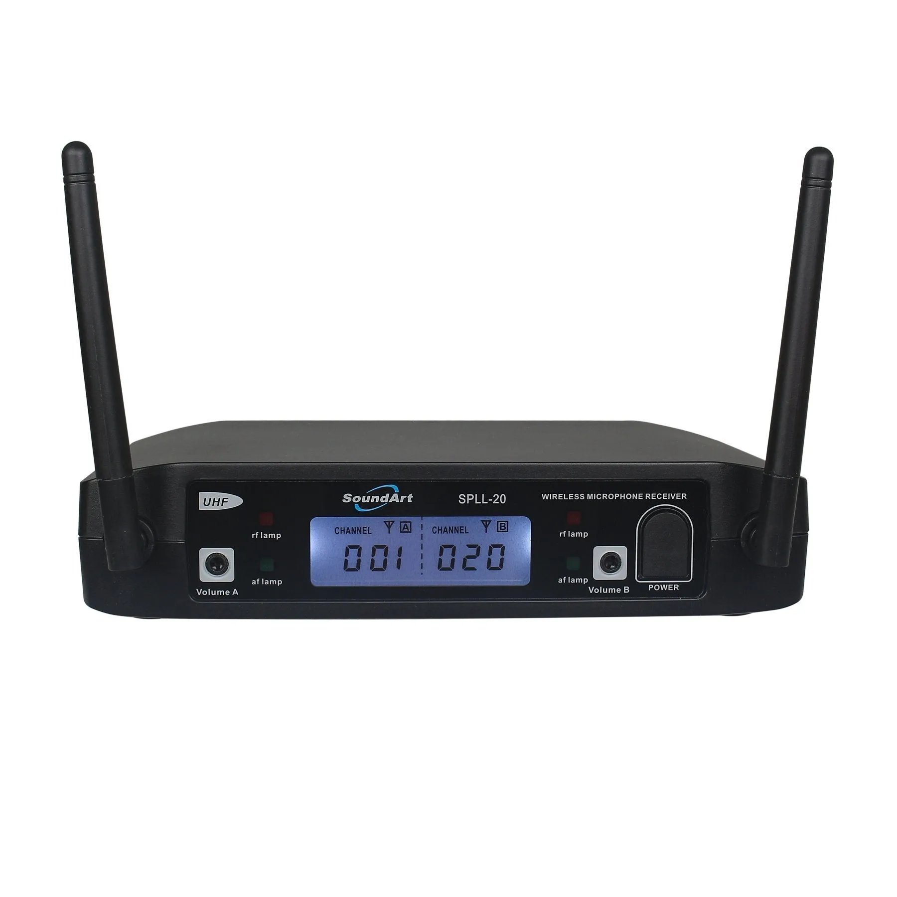 SoundArt Dual Channel UHF Wireless Microphone System with 2 x Handheld Mics