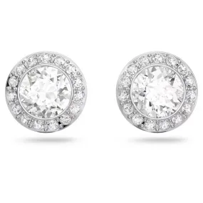 SWAROVSKI Angelic stud earrings 1081942, Round cut, White, Rhodium plated