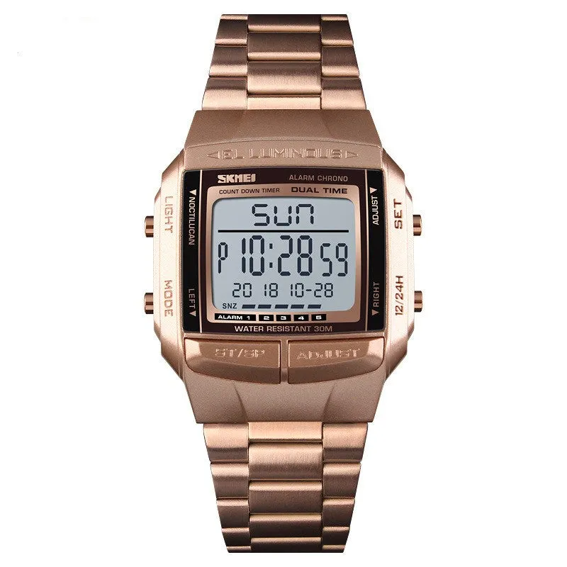Trendy Waterproof Sports Multi-functional Men's Watch - GlamzLife