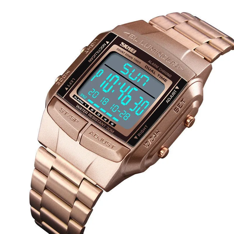 Trendy Waterproof Sports Multi-functional Men's Watch - GlamzLife