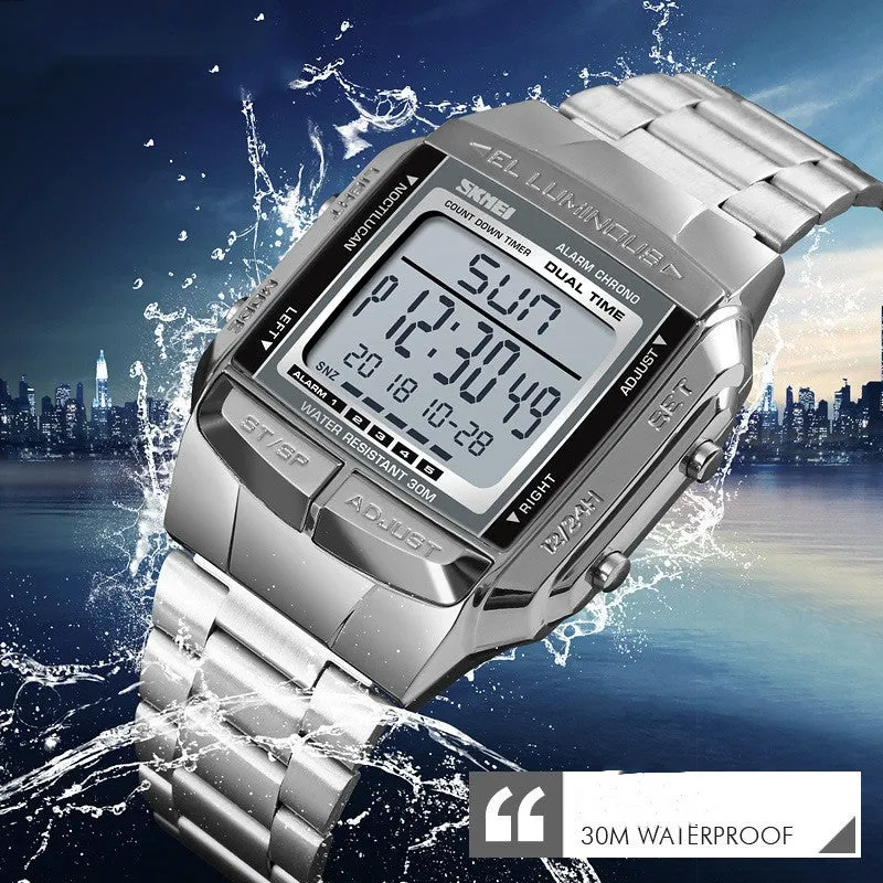 Trendy Waterproof Sports Multi-functional Men's Watch - GlamzLife