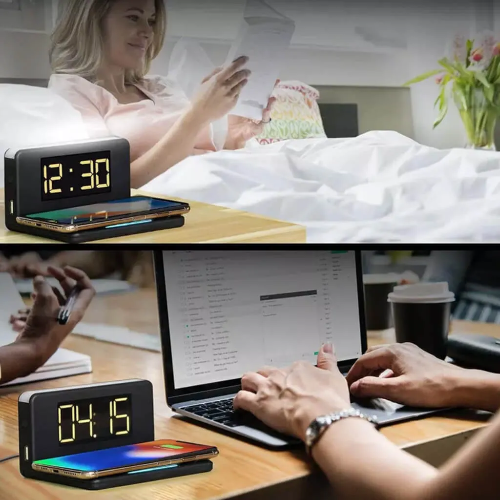 Wireless Charger With Alarm Clock