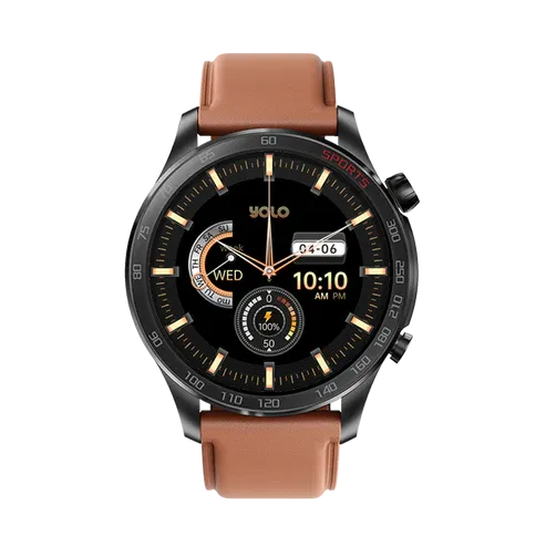 YOLO Ultron - Genuine Leather Strap Super AMOLED Smartwatch